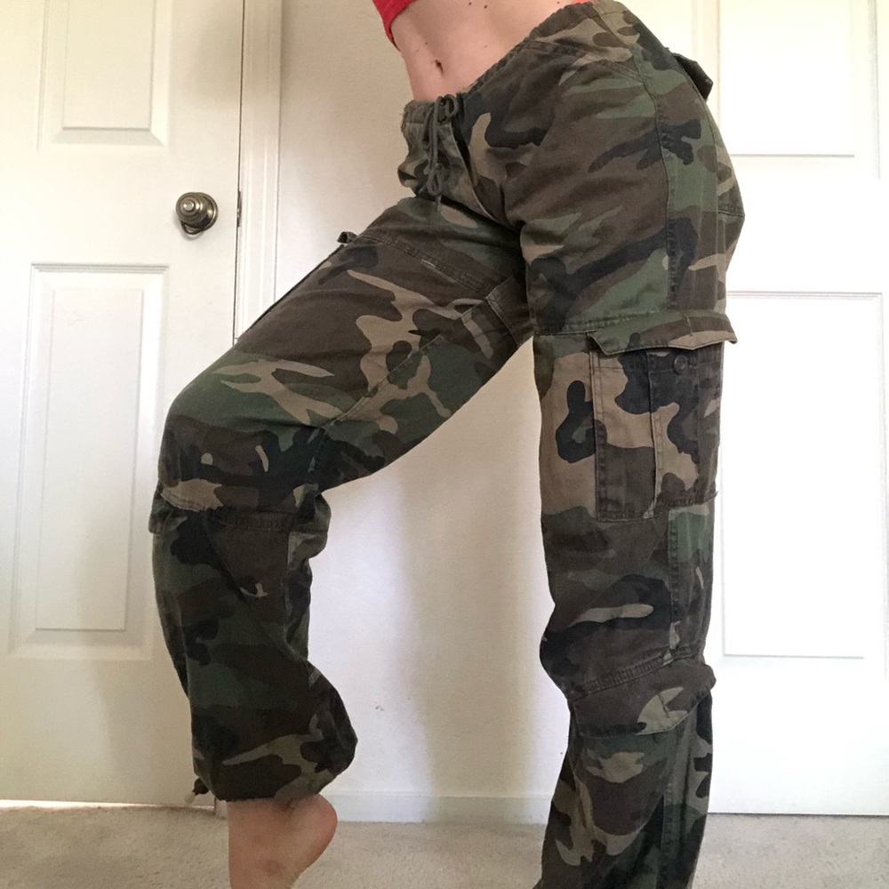 Camouflage army print pants